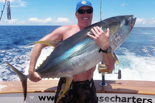 Yellowfin tuna on board Reel Chase out of Cairns