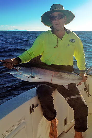 A baby black marlin for Dean Winter on Rose Red