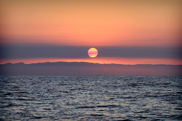 Sunset on the great barrier reef